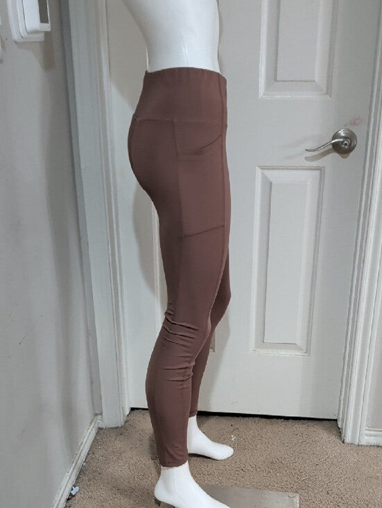 Avia Mauve-Brown High-Waist Performance Leggings Women's Medium