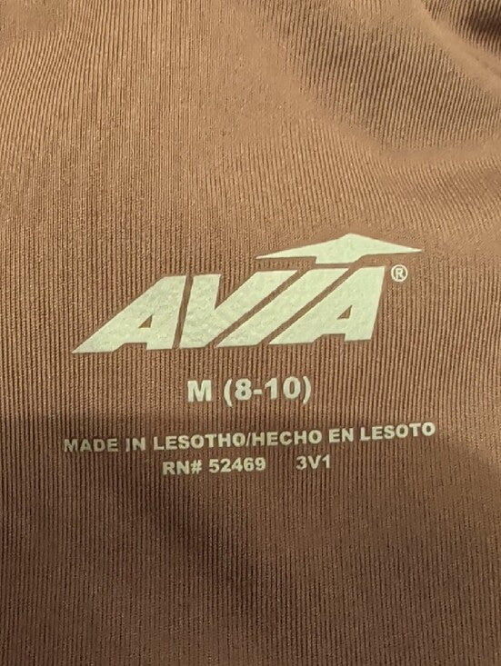 Avia Mauve-Brown High-Waist Performance Leggings Women's Medium