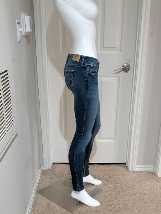 Vintage Hollister Faded Blue Skinny Jeans Women's W27 (L31) Retro