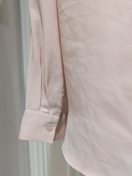 Ann Taylor Soft Blush Wrap-Style Blouse Women's Large