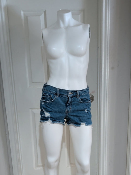 Old Navy Distressed Denim Jean Shorts - Blue Women's 6/Small
