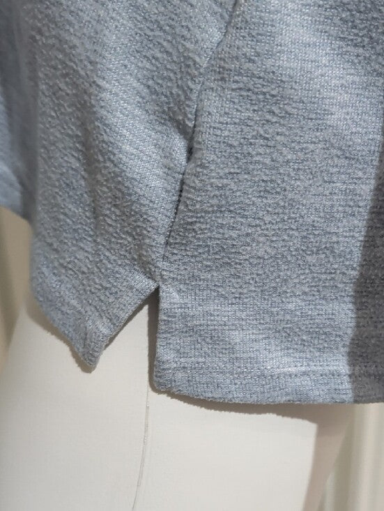 new directions Light Blue Long Sleeve Crewneck Top Women's Large
