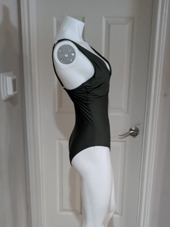 Sea Level Australia Olive One-Piece Swimsuit with Braided Detail Large