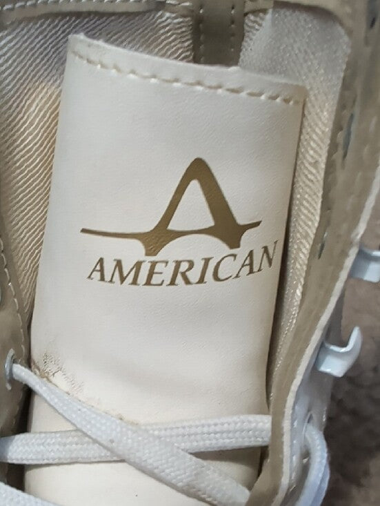 American White Figure Ice Skates with Silver Blades Women's 7