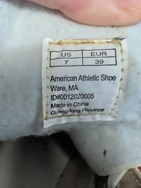 American White Figure Ice Skates with Silver Blades Women's 7
