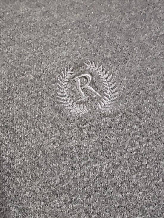 Royal Tag Cotton Tees Classic Men's Textured Crew Neck T-Shirt - Dark Gray XL
