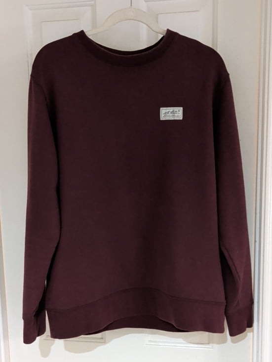 Eddie Bauer Men's Crewneck Sweater in Burgundy - Medium