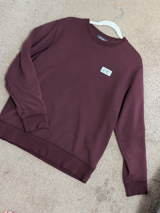 Eddie Bauer Men's Crewneck Sweater in Burgundy - Medium
