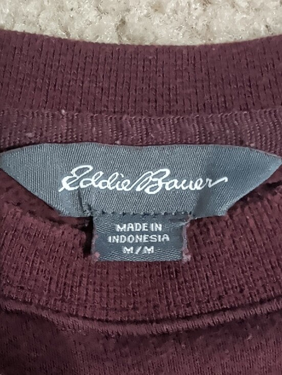 Eddie Bauer Men's Crewneck Sweater in Burgundy - Medium