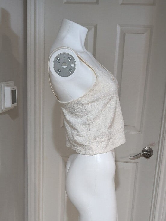 Madewell Cream Wrap-Style Textured Camisole Women's Small