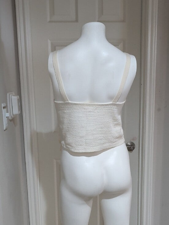 Madewell Cream Wrap-Style Textured Camisole Women's Small