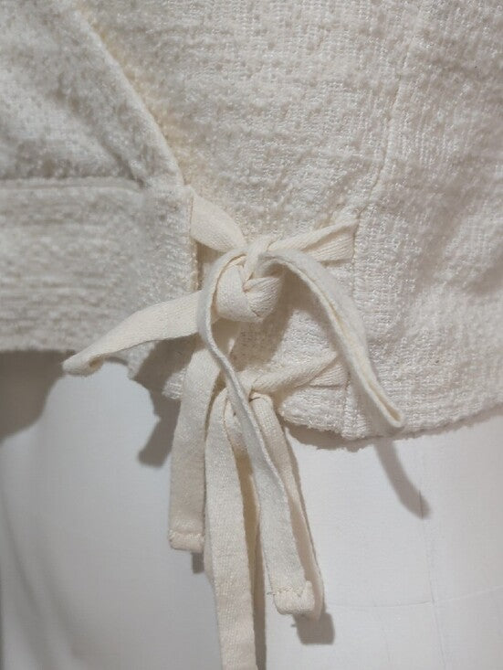 Madewell Cream Wrap-Style Textured Camisole Women's Small