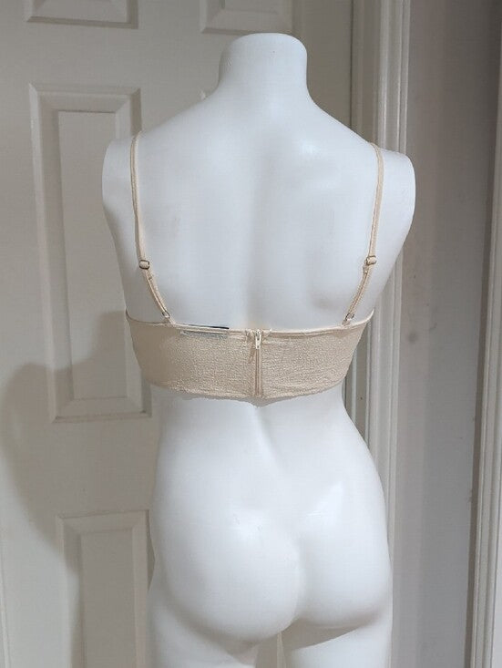 SHEIN Cream Textured Cropped Tank Top Women's Small