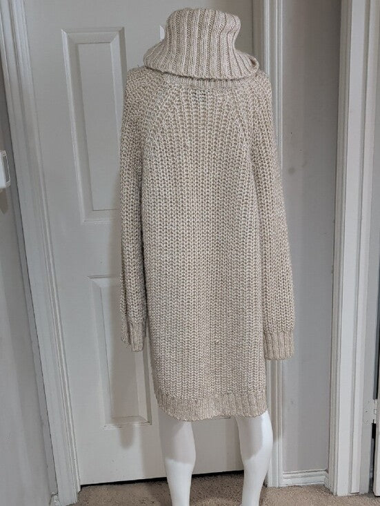 H&M Cream Cowl Neck Chunky Knit Sweater Women's Medium