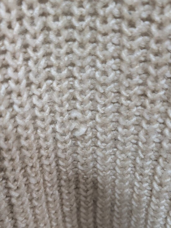 H&M Cream Cowl Neck Chunky Knit Sweater Women's Medium