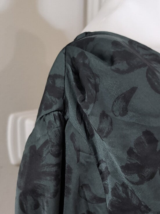Ava & Viv Dark Green Floral Blouse Women's 4X