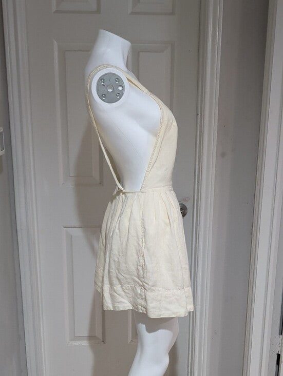 Free People Cream Square-Neck Mini Sundress Women's XS