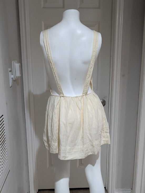 Free People Cream Square-Neck Mini Sundress Women's XS