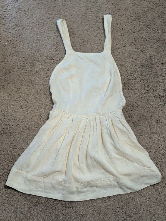 Free People Cream Square-Neck Mini Sundress Women's XS