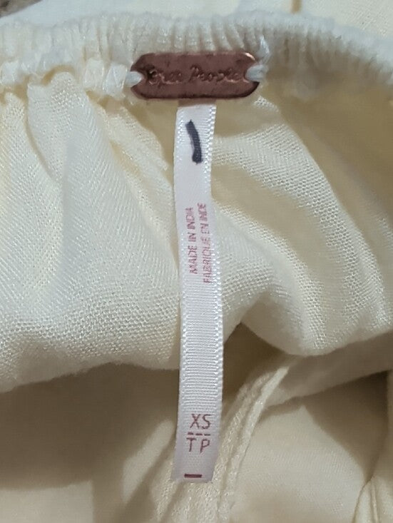 Free People Cream Square-Neck Mini Sundress Women's XS