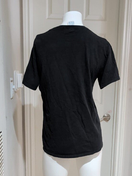 Black Graphic Tee "Wanna Smoke? Alpaca Bowl" Women's Medium