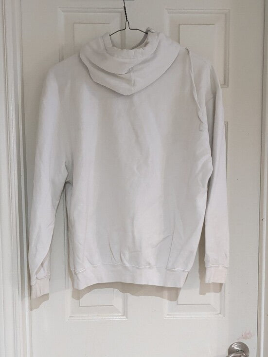 White "Dream Fiend" Graphic Hoodie with Pink Brain Men's Large