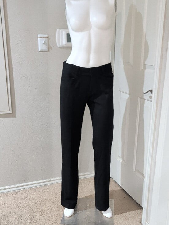 Michael Kors Black Dress Pants with Branded Silver Plate Women's 2