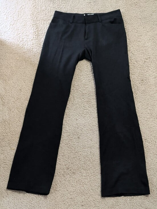 Michael Kors Black Dress Pants with Branded Silver Plate Women's 2