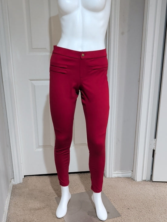 Zeza B. High-Rise Skinny Ponte Pants in Berry Women's Medium
