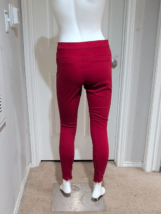 Zeza B. High-Rise Skinny Ponte Pants in Berry Women's Medium