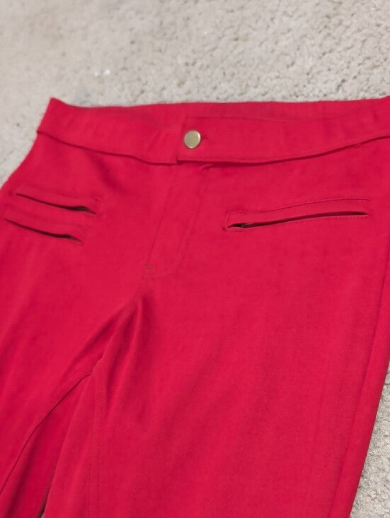 Zeza B. High-Rise Skinny Ponte Pants in Berry Women's Medium