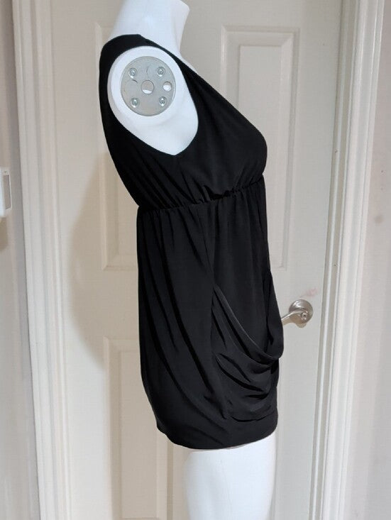 Viola Y2K Black V-Neck Sleeveless Blouse Women's M/L