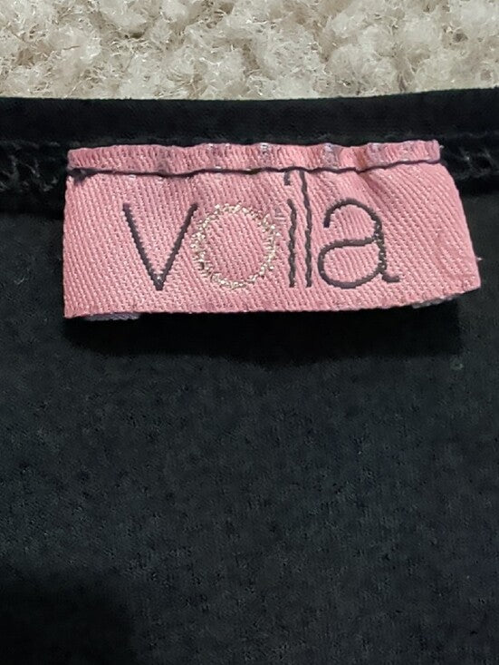 Viola Y2K Black V-Neck Sleeveless Blouse Women's M/L