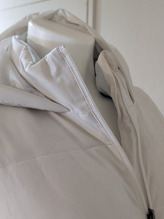 Swiss Tech Women's White Hooded Quilted Puffer Jacket 3X
