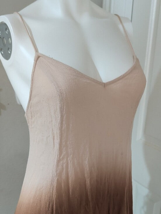 Lush Beige-to-Black Ombre Slip Mini Dress Women's Small