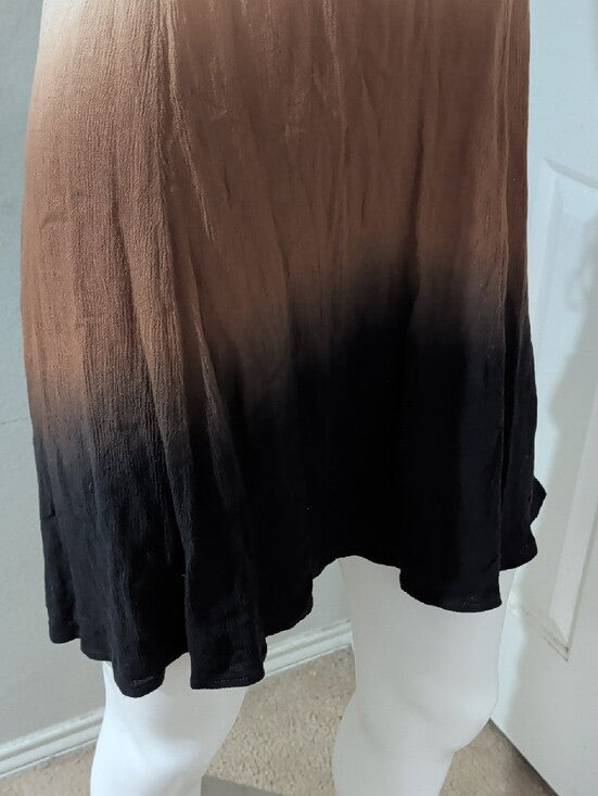 Lush Beige-to-Black Ombre Slip Mini Dress Women's Small