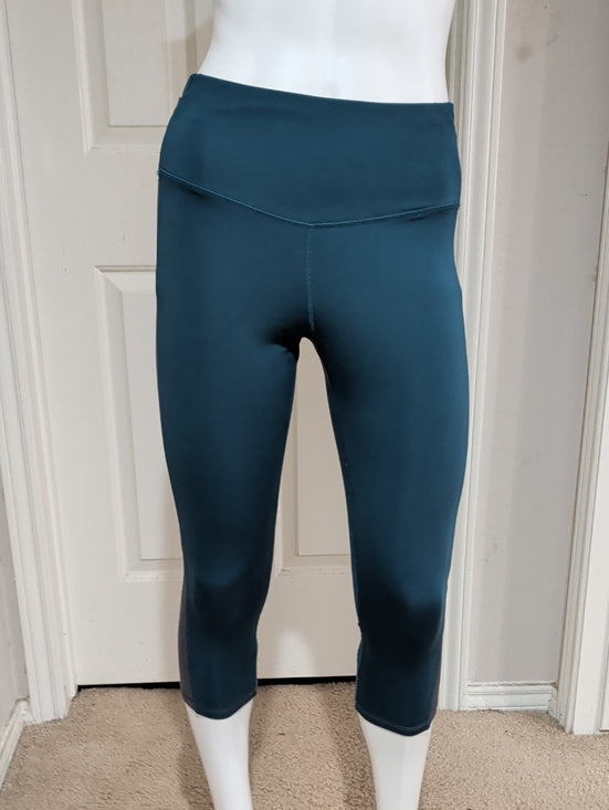 Champion Teal High-Waist Cropped Performance Leggings - Women's Medium