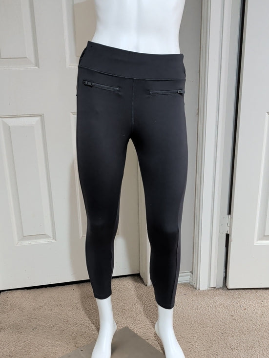 Athletic Works Blue Grey Athletic Ankle Cropped Leggings Women's Small