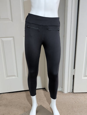 Athletic Works Blue Grey Athletic Ankle Cropped Leggings Women's Small