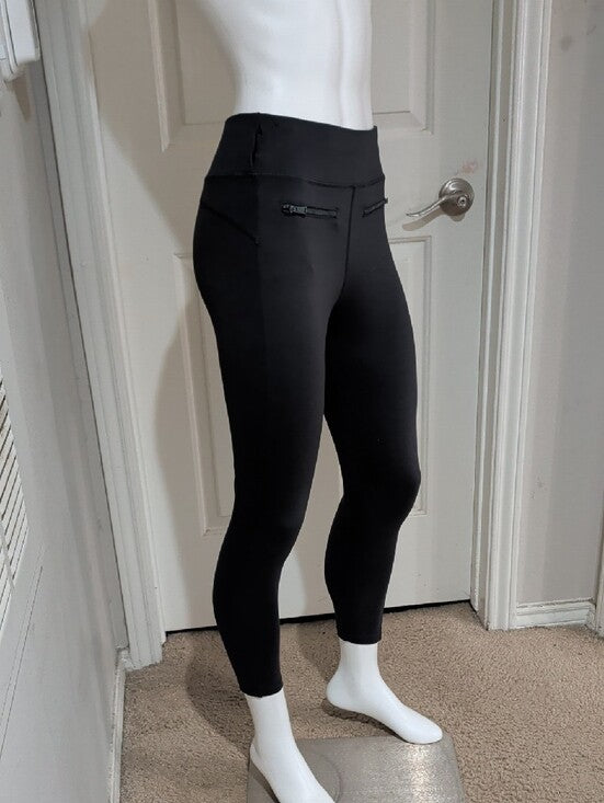 Athletic Works Blue Grey Athletic Ankle Cropped Leggings Women's Small