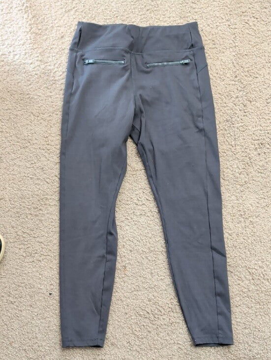 Athletic Works Blue Grey Athletic Ankle Cropped Leggings Women's Small