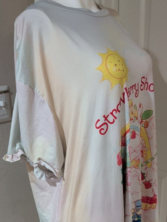 Vintage Strawberry Shortcake Pastel Nightshirt Dress Women's 4XL