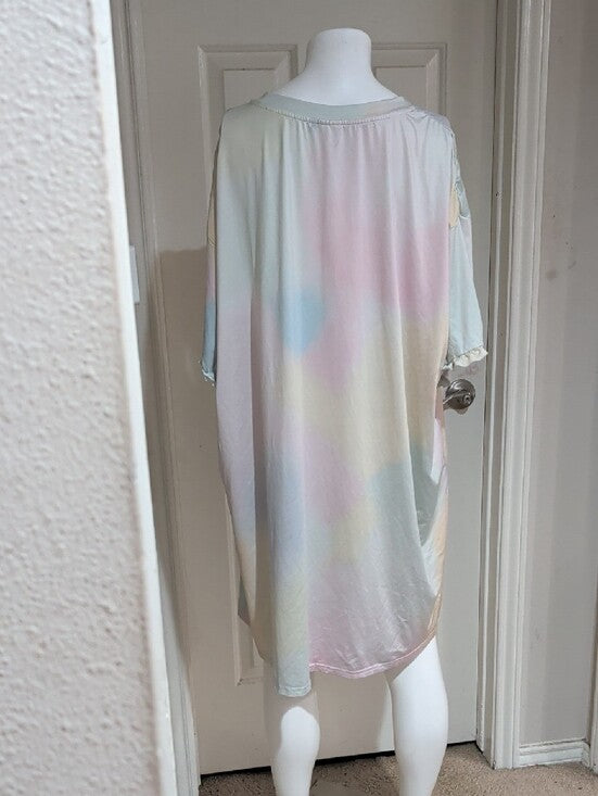 Vintage Strawberry Shortcake Pastel Nightshirt Dress Women's 4XL