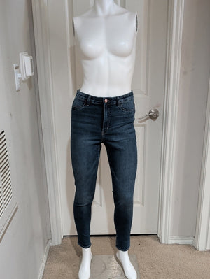 H&M Dark Wash High-Rise Skinny Jeans Women's 8