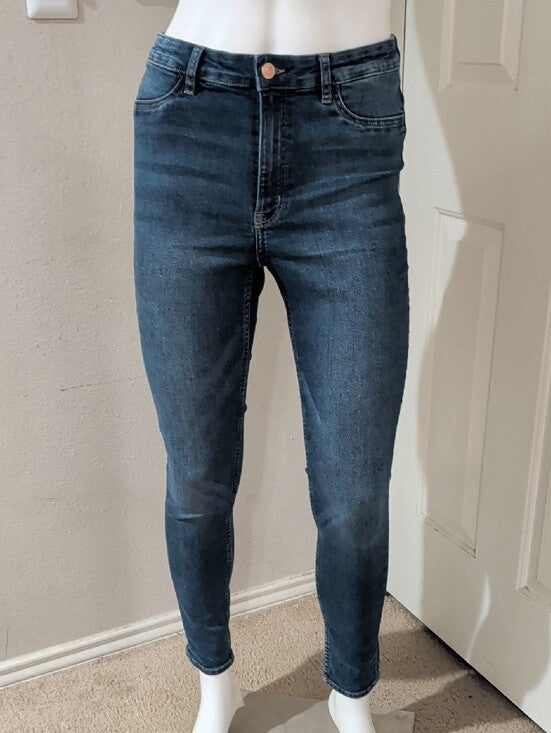 H&M Dark Wash High-Rise Skinny Jeans Women's 8