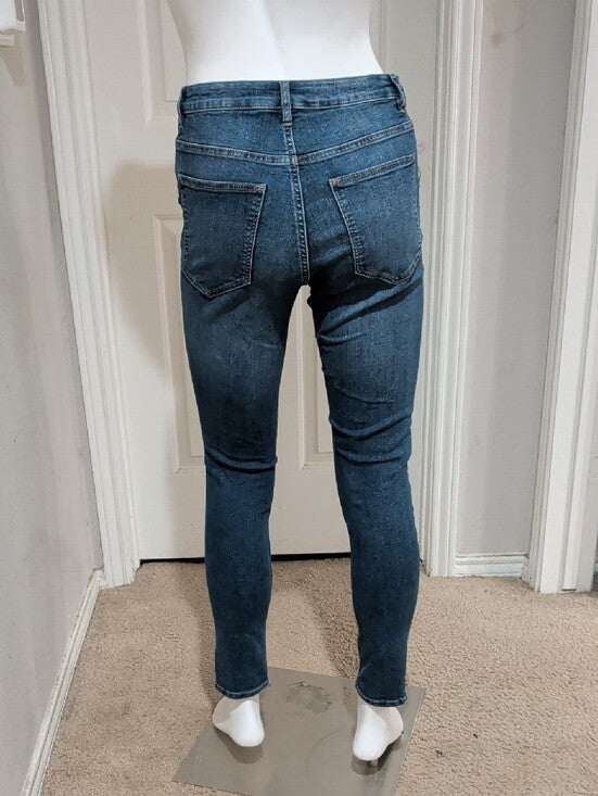 H&M Dark Wash High-Rise Skinny Jeans Women's 8