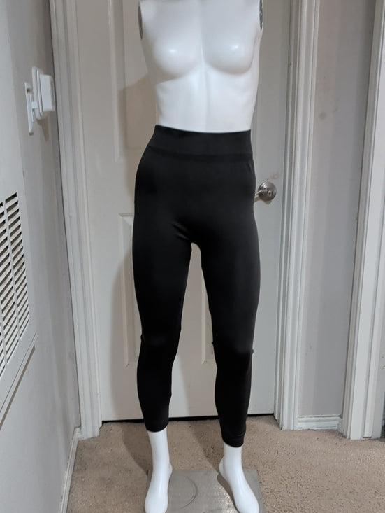 Retro GMI Fleece Lined High-Waist Slate Grey Leggings Women's S/M Y2K