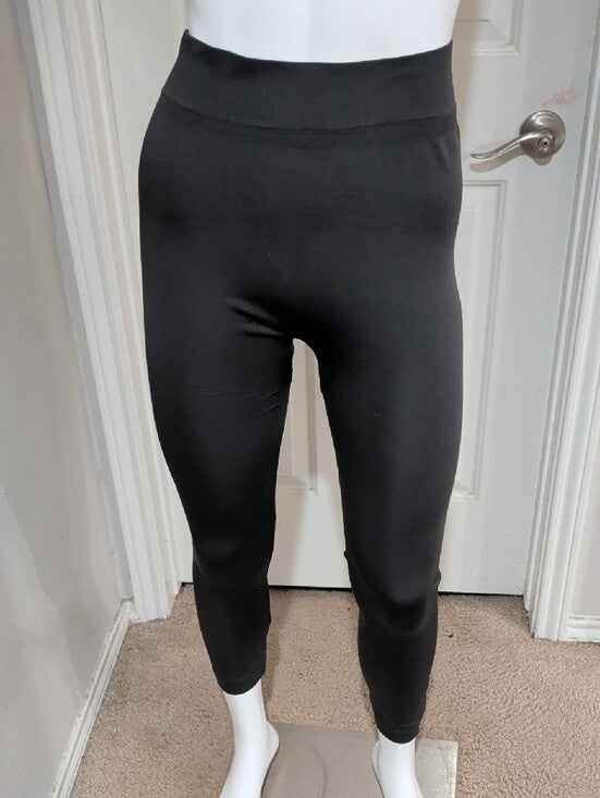 Retro GMI Fleece Lined High-Waist Slate Grey Leggings Women's S/M Y2K