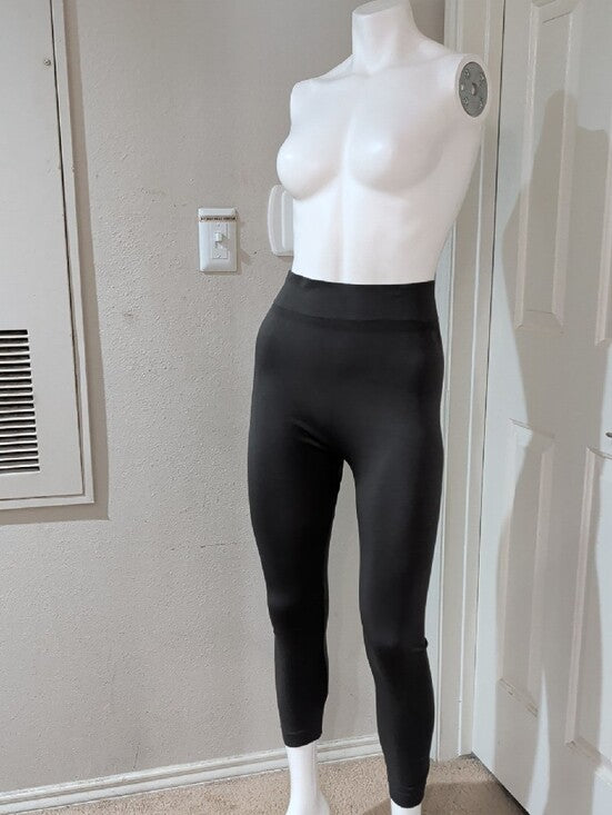 Retro GMI Fleece Lined High-Waist Slate Grey Leggings Women's S/M Y2K
