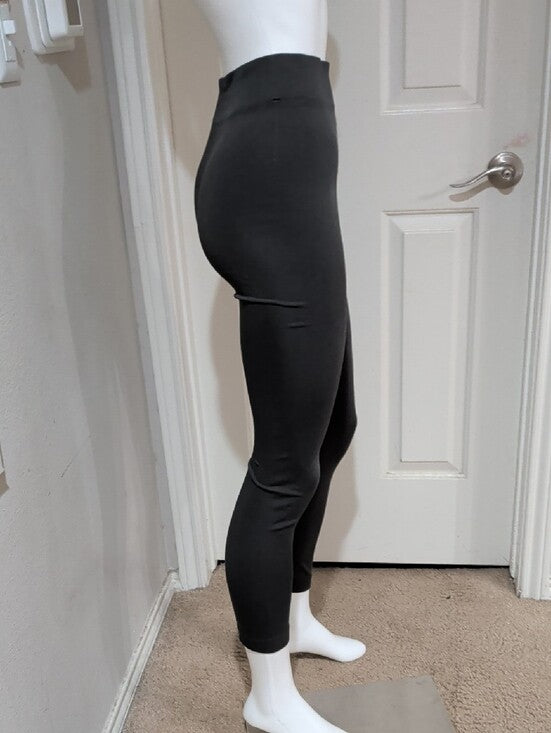Retro GMI Fleece Lined High-Waist Slate Grey Leggings Women's S/M Y2K